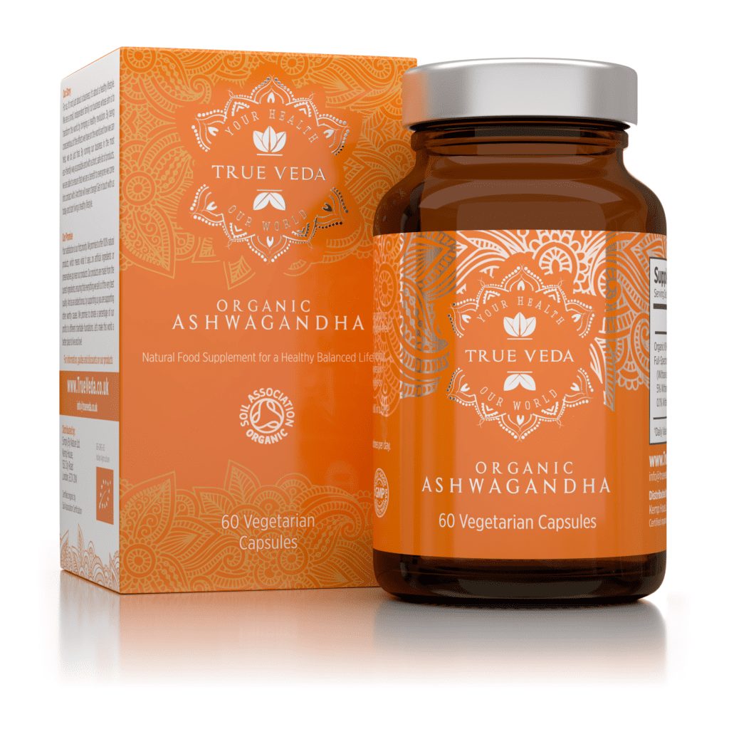 Link to and image of True Veda Ashwagandha supplement