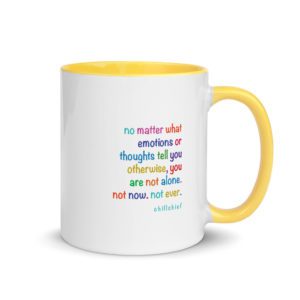 Never Alone Mug with Color Inside